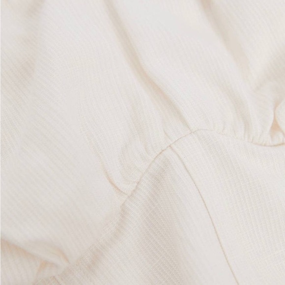 & Other Stories Cream Square-Neck Puff Sleeve Top - Picture 5 of 12